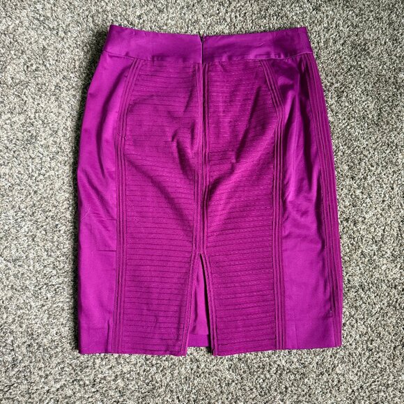 White House Black Market Knee Length Strait Pencil Skirt, Size 4, Magenta - Picture 2 of 12